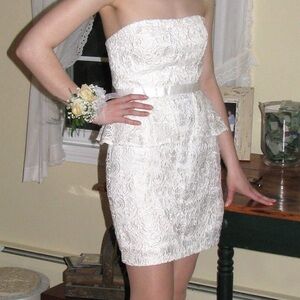 Ivory lace formal dress